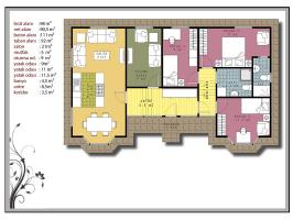 98 m² Prefabrik Ev Planı