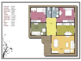 110 m² Prefabrik Ev Planı