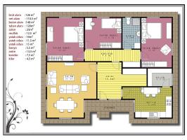 126 m² Prefabrik Ev Planı