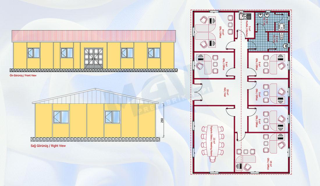 Prefabrik Ofis 136 m²