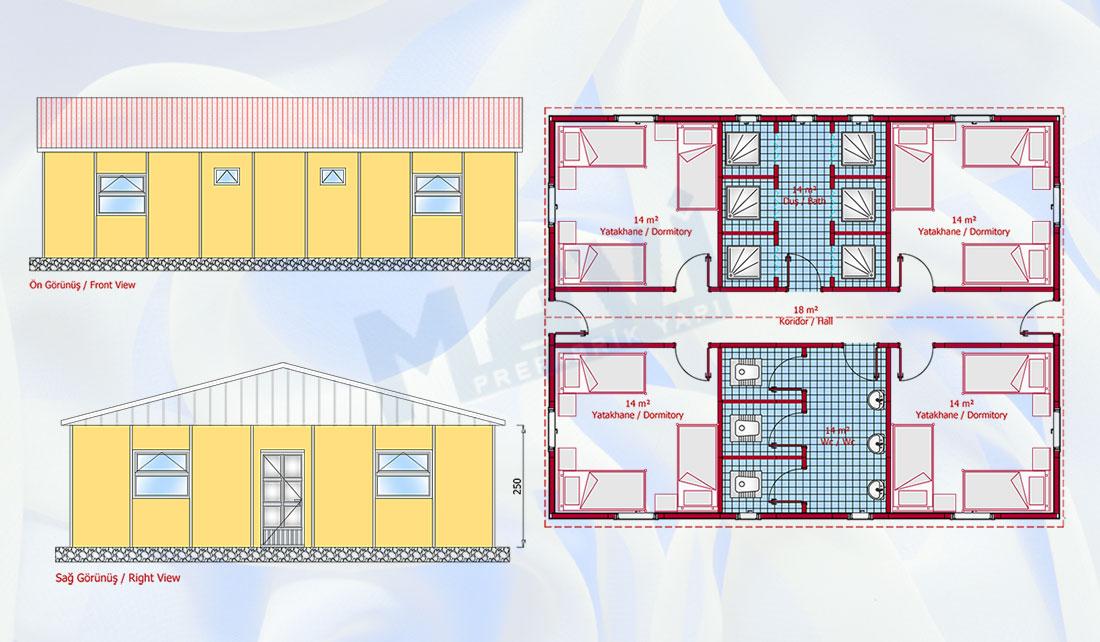 Prefabrik Yatakhane 102 m²