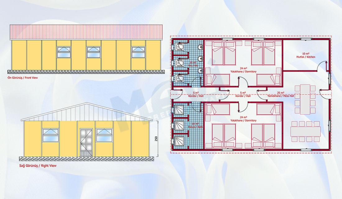 Prefabrik Yatakhane 113 m²