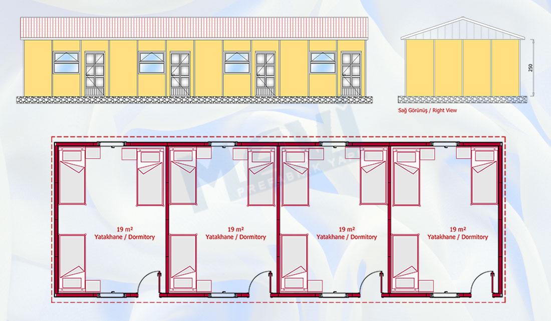 Prefabrik Yatakhane 79 m²