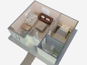mavi-prefabrik-ev